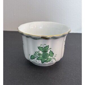 Vintage Herend Green Bouquet Small Cachepot